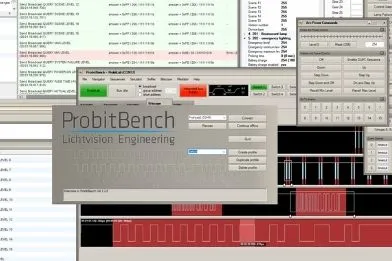ProbitBench DALI analytics and testing software user interface