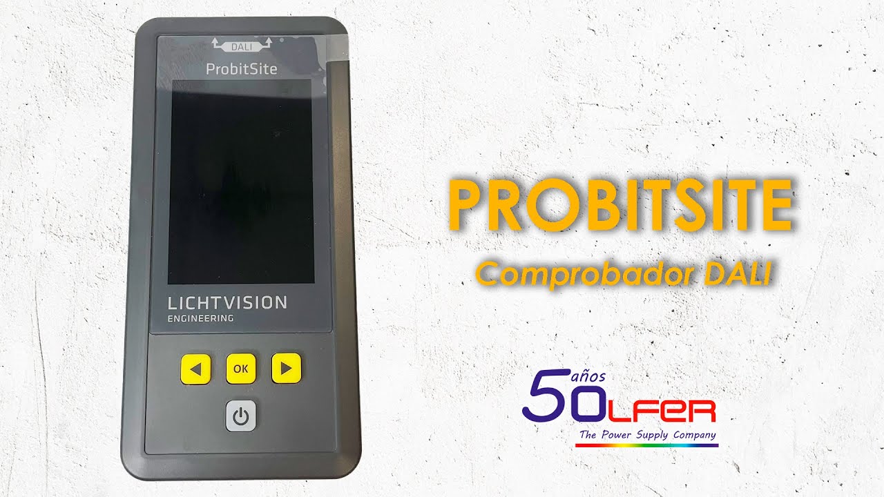 Imagen de vista previa del vídeo: ProbitSite, el comprobador DALI de Lichtvision Engineering, presentado por Electrónica Olfer
