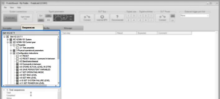 Select the test sequences